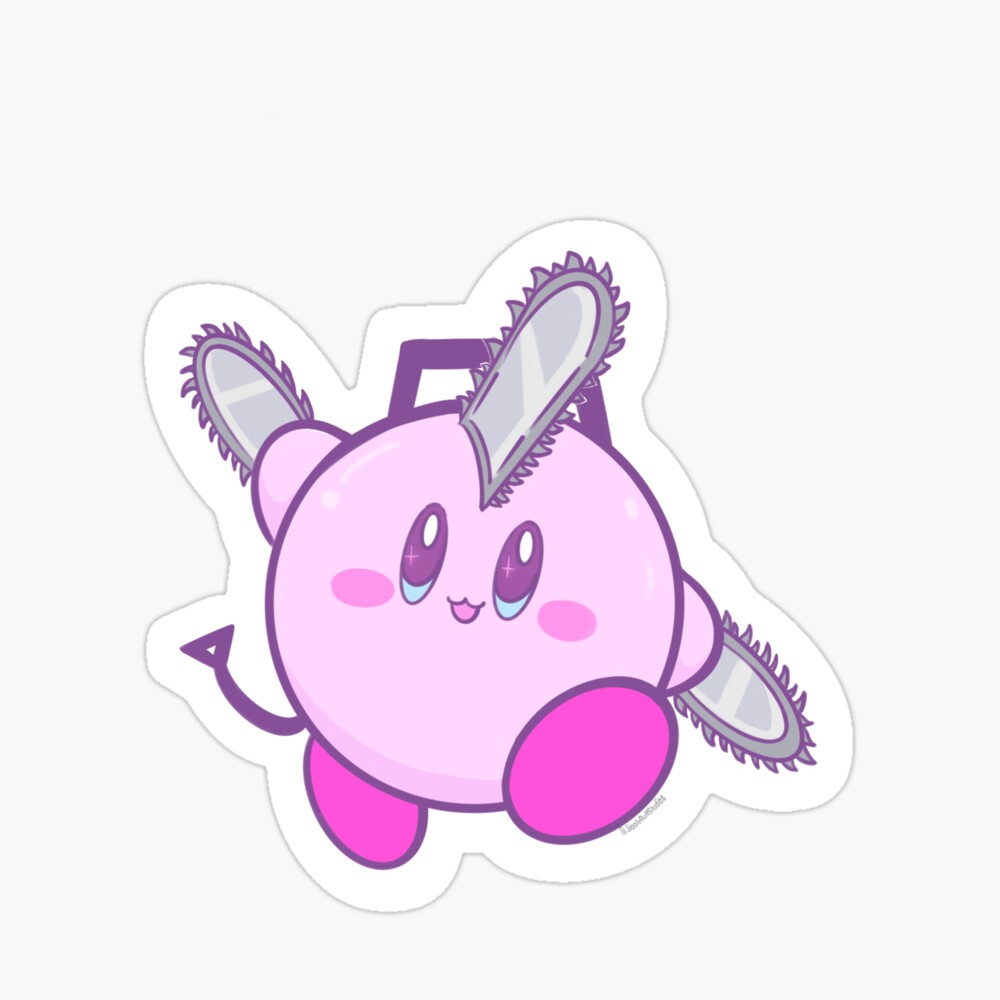 Kirby x Pochita = Kirbita Sticker – JigglyBuffStudios